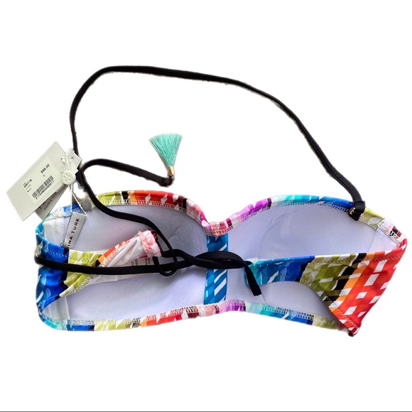 Trina Turk Prismatic Twist Bandeau and Bottom sz 6 nwt medium - Picture 8 of 10